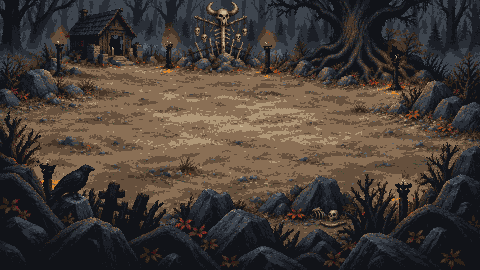 The original pixel art forest battlefield